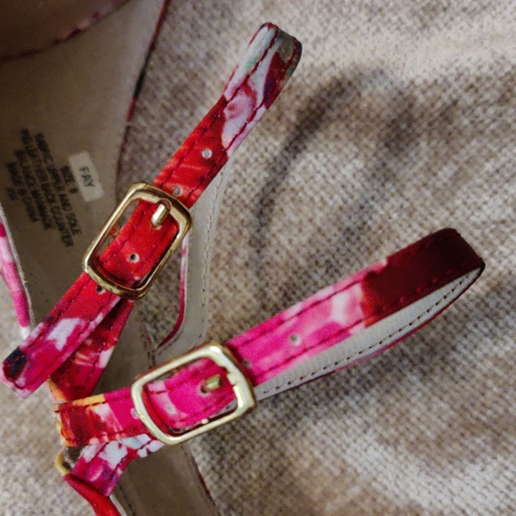 NEW Betsy Johnson Fay Floral Satin Tie-bow Peep toe heels with ankle straps, 8 - Picture 10 of 11